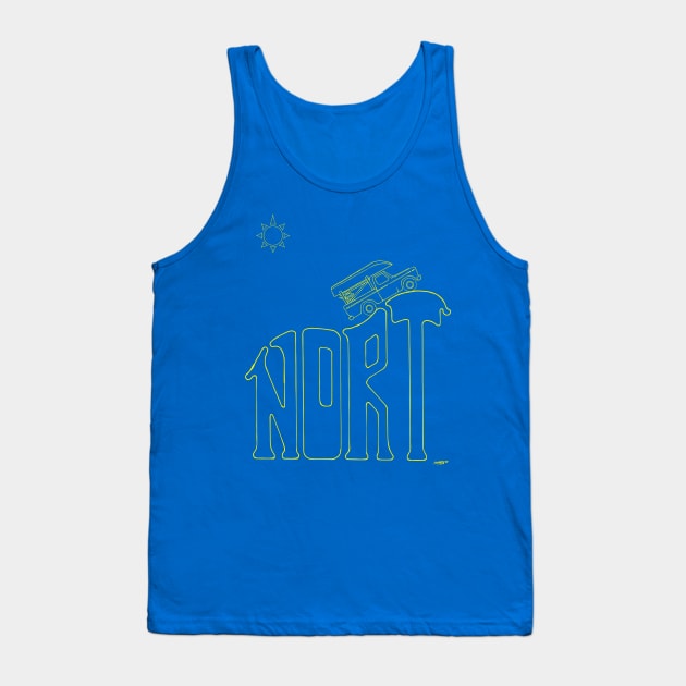 Nort Yellow Line Art Tank Top by O_Canada 